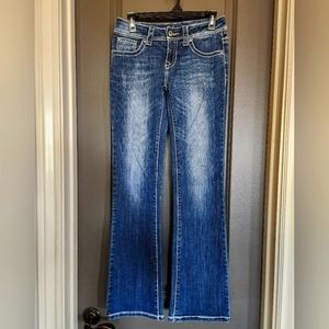 Keya size 29 bootcut aztec western studded jeans 32 inseam
